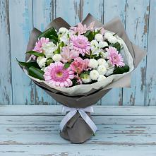 Букет цветов из:  Герберы, Альстромерии и Хризантемы в Арамиле