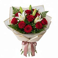 Букет цветов из:  Лилии и Розы #REPLACE_PRED# Арамиле