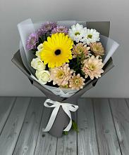 Букет цветов из:  Розы, Герберы и Хризантемы #REPLACE_PRED# Арамиле