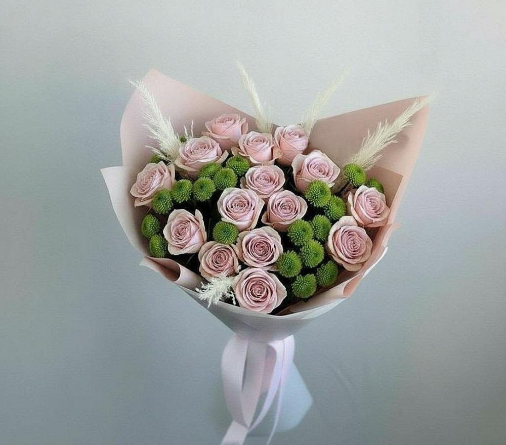 Букет цветов из: Розы и Хризантемы в Арамиле